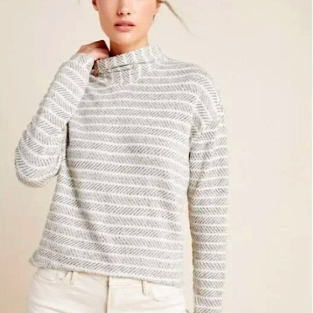 AMADI Anthropologie Mirielle Mock Neck Sweater Sz XS #281J